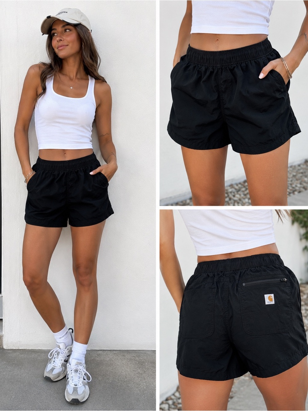 Carhartt Force Ripstop Work Shorts Black XS Relaxed Fit Utility